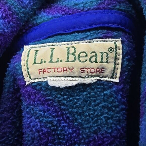 Vintage L.L. Bean Fleece Quarter Snap Patterned Pullover Small USA 70s 80s - Picture 8 of 9